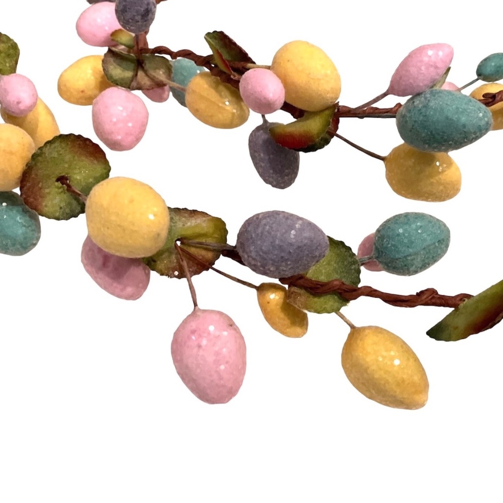 NEW 72” Easter Egg Garland by World Market ~ Wired Pink Yellow Blue Spring Decor